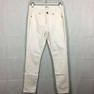 Measure &‎ Made Jeans Womens Sz 27 White Cotton Stretch Denim Skinny Pants